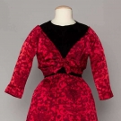CHRISTIAN DIOR RED COUTURE GOWN, A-H 1958