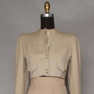 ADRIAN DOVE GREY SKIRT SUIT, 1940s