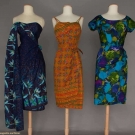THREE TROPICAL PRINT DRESSES, HAWAII &amp; MIAMI, 1950-1960s