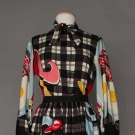 VOLLBRACHT BREAKFAST PRINT DAY DRESS, S-S 1982