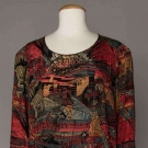 MALLINSON'S "Franklin's Key to Electricity" PRINT DRESS, 1929