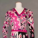 PUCCI SILK DRESS &amp; VELVET PURSE, 1970s