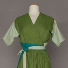 CLAIRE McCARDELL GREEN COTTON DAY DRESS, 1950s