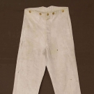 PAIR GENTS LINEN TROUSERS, ENGLAND, 1860-1870
