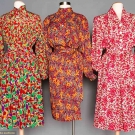 THREE SAINT LAURENT SILK DAY DRESSES, 1980s