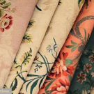 FIVE SILK BROCADE DRESS FRAGMENTS, c. 1750