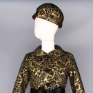 DIOR LAME BROCADE COCKTAIL SUIT &amp; HAT, MID 1960s