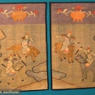 FOUR SMALL CHINESE KESI PANELS, 19th C
