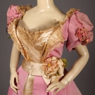 CHARLES WORTH PINK BALL GOWN, PARIS, 1890s