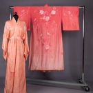 TWO EMBROIDERED EXPORT KIMONO, EARLY 20TH C