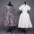 TWO PARTY DRESSES, MID 1950s