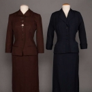 TWO DESIGNER SKIRT SUITS, 1940s