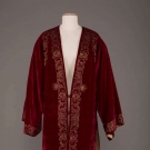STENCILED RED VELVET ROBE, 1910-1920s