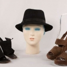 TWO PAIR KATHARINE HEPBURN SANDALS &amp; ONE BOATER HAT, ENGLAND, MID 20TH C