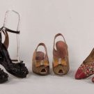 THREE PAIR LADIES HIGH HEELS, ENGLAND, LATE 1930s-1940s