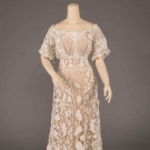 GUIPURE TAPE &amp; NEEDLELACE TEA GOWN, c. 1905