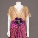 DEVORE VELVET &amp; METALLIC LACE EVENING GOWN, c. 1912