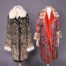 TWO FUR TRIMMED EVENING COATS, 1920s