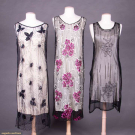 THREE BEADED &amp; SEQUINED PARTY DRESSES, 1920s