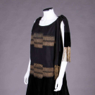 BLACK CREPE &amp; LAMÉ EVENING DRESS, LATE 1920s
