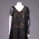GEORGETTE &amp; GOLD LAMÉ PARTY DRESS, MID 1920s