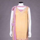 YELLOW BEADED PARTY DRESS, 1920s