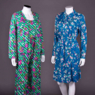 TWO PRINTED ENSEMBLES, AMERICA, 1970s