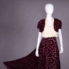 VOIDED SILK VELVET GOWN W/ MATCHING BOLERO, c. 1937