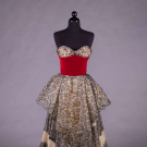 GERMAINE LECOMTE FLAMENCO INSPIRED EVENING GOWN, PARIS, LATE 1940s