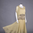 BEADED CREPE CHIFFON EVENING ENSEMBLE, c. 1929