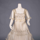 SILK &amp; LAMÉ LAMPSHADE EVENING DRESS C. 1915