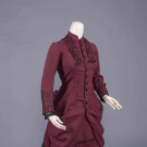 WOOL &amp; SILK VISITING DRESS, c. 1885