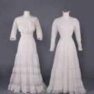 TWO LACE TEA DRESSES, 1908-1910