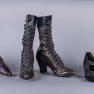LADIES BEADED HIGHTOP BOOTS &amp; PUMPS, AMERICA, 1880 &amp; 1910s