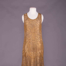 GOLD BEAD &amp; SEQUIN EVENING DRESS, FRANCE, MID 1920s