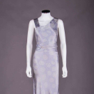 RESIST DYED SILK EVENING DRESS, EARLY 1930s