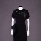 SPIDER &amp; WEB BEAD EMBROIDERED DRESS, EARLY 1940s
