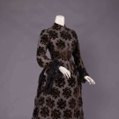 CUT VELVET &amp; PATTERNED SILK DAY DRESS,  c. 1885
