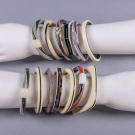 SEVEN LEA STEIN &amp; SIX VINTAGE CELLULOID BANGLES, FRANCE, 1970s