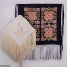 TWO CANTON EMBROIDERED SHAWLS, 1930s