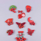 COLLECTION OF CHERRY MOTIF VINTAGE JEWELRY, 1930-1950s