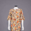 PRINTED TUB SILK AFTERNOON DRESS, 1930s