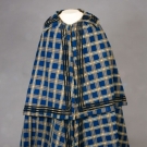 LADY'S BLUE PLAID WINTER CLOAK, 1840-1860