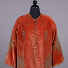 FLOCKED SILK VELVET EVENING JACKET, 1930s