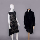 SILK VELVET PARTY DRESS &amp; EVENING JACKET, LATE 1920s-EARLY 1930s