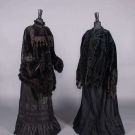 TWO SILK VELVET &amp; PLUSH DOLMANS, 1880s