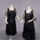 TWO BEADED SILK EVENING DRESSES, BALTIMORE, LATE 1910s