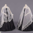 TWO LACE SHAWLS, MID-LATE 19TH C