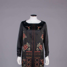 LABELED CHINOISERIE STYLE DAY DRESS, NEW YORK. c. 1926