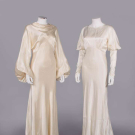 TWO SILK SATIN WEDDING GOWNS, USA, MID 1930s